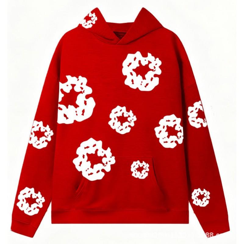 Set Felpa Streetwear Donna Stampa Kapok Vestibilità Larga Manica Lunga Outfit Casual