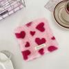 Plush Heart Shape Coasters With Modern Minimalist Design For Home Dining And Coffee Table Decor