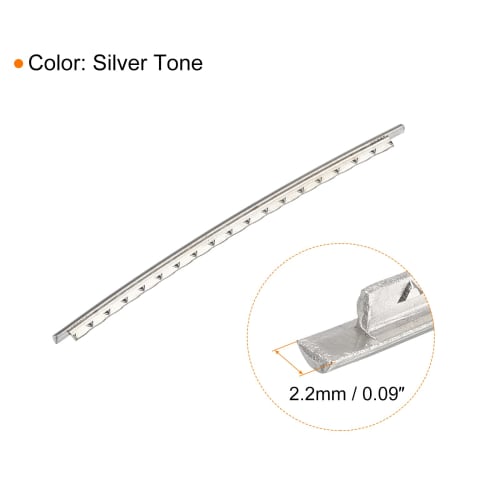 uxcell Acoustic Guitar Frets, Wire Guitar Fretboards, 20 Frets, 2.2mm, Silver Tone, Replacement Fretboards, 20 Pieces