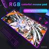 Art Yoneyama Mai Mouse Pad RGB Gaming Mouse Pad HD Gamer Large LED Light XXL MousePads PC Computer Pad Non-slip