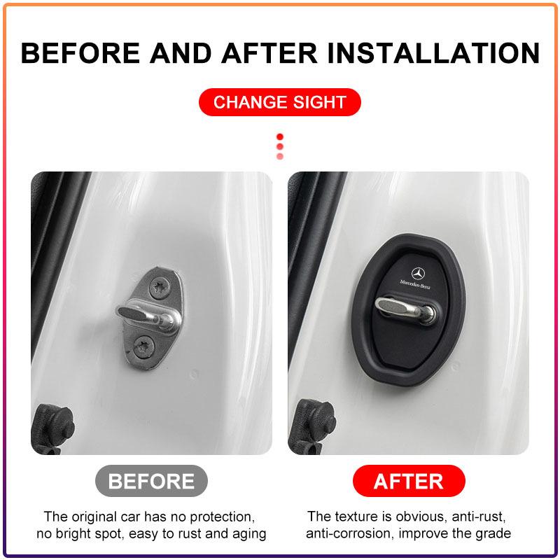 4Pcs Car Door Groove Cushion Silicone Gel Anti-Collision Protective Cover For Mercedes Benz Vito W638 W639 W447 W168 W169 W176