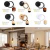New Solid Wood E27 Lamp Holder Adjustable Wire Hanging Pendant Lamp DIY Accessories Screw Lampshade Base