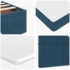 Ottoman Bed with Mattresses Dark Blue 160x200 cm Velvet