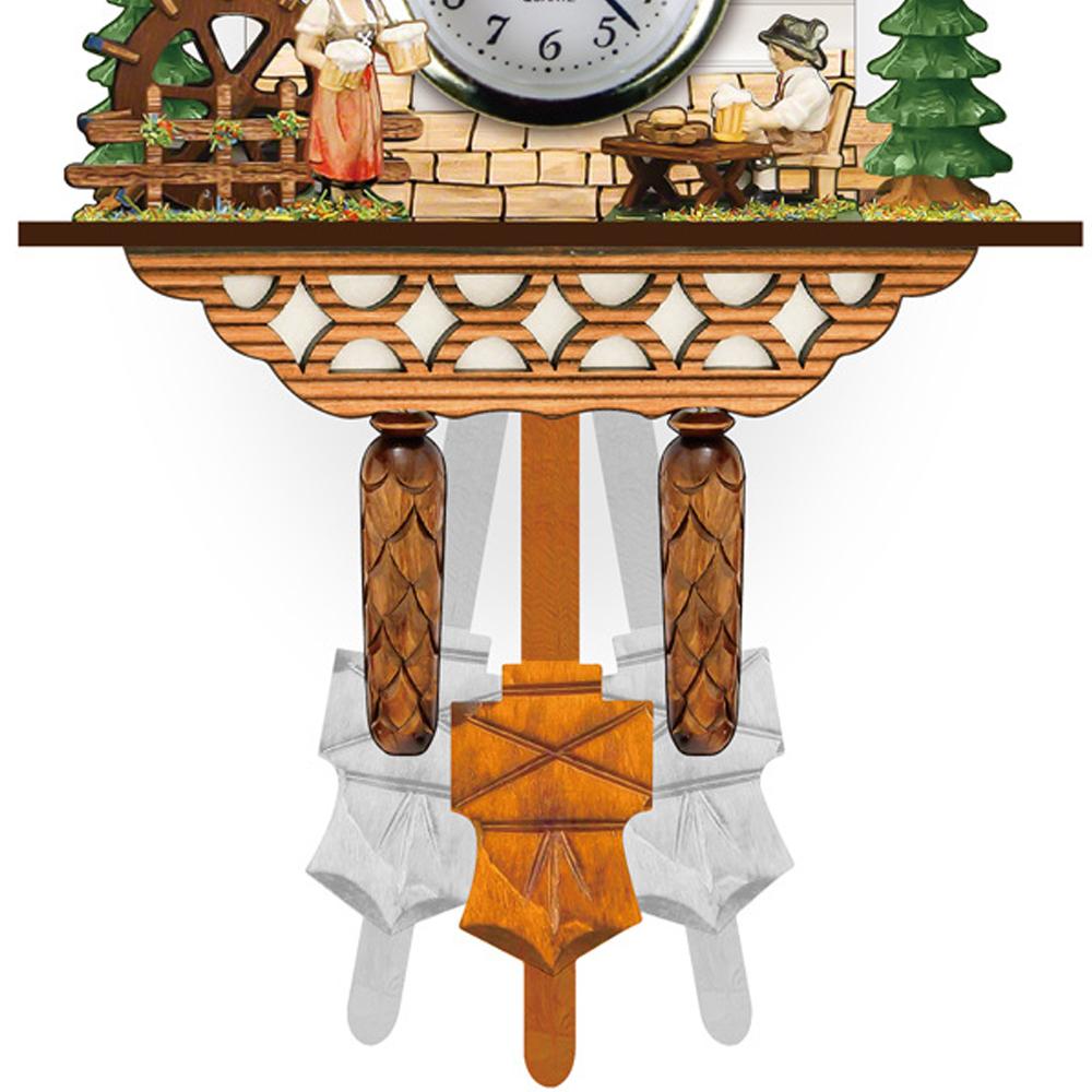 Home Decor Handcraft Retro Wooden Cuckoo Clocks Quartz Wall Clock