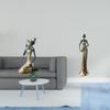 African Tribal Lady Statue Table Decoration Handmade Craft Collectible Art Piece Resin Ornament for