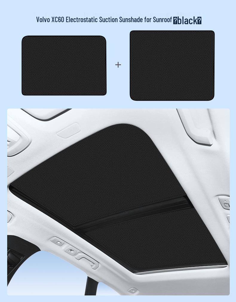 Silicone Suction Sunshade for Volvo C40, XC40, XC60, XC90, S60, S90, V60, V90 Sunroofs