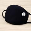 Black Cotton Mask Unisex Winter Warm Thickening Half Face Mouth Mask Cotton Cartoon Pattern Anti-Dust Anti-Respirator Mask