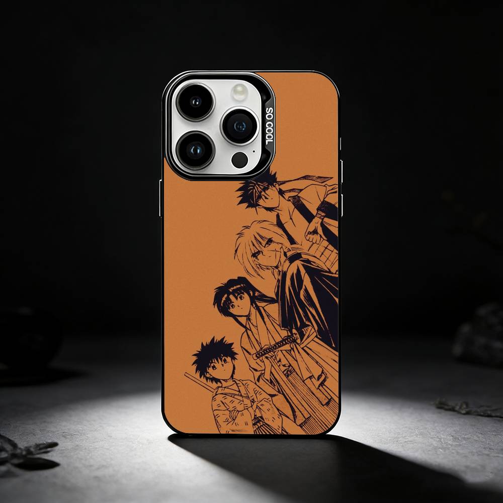 Anime R-Rurouni Kenshin Phone Case For iPhone 17,16,15,14,13,12,11 Plus,Pro Max,XS,Colored Silver Phone Case