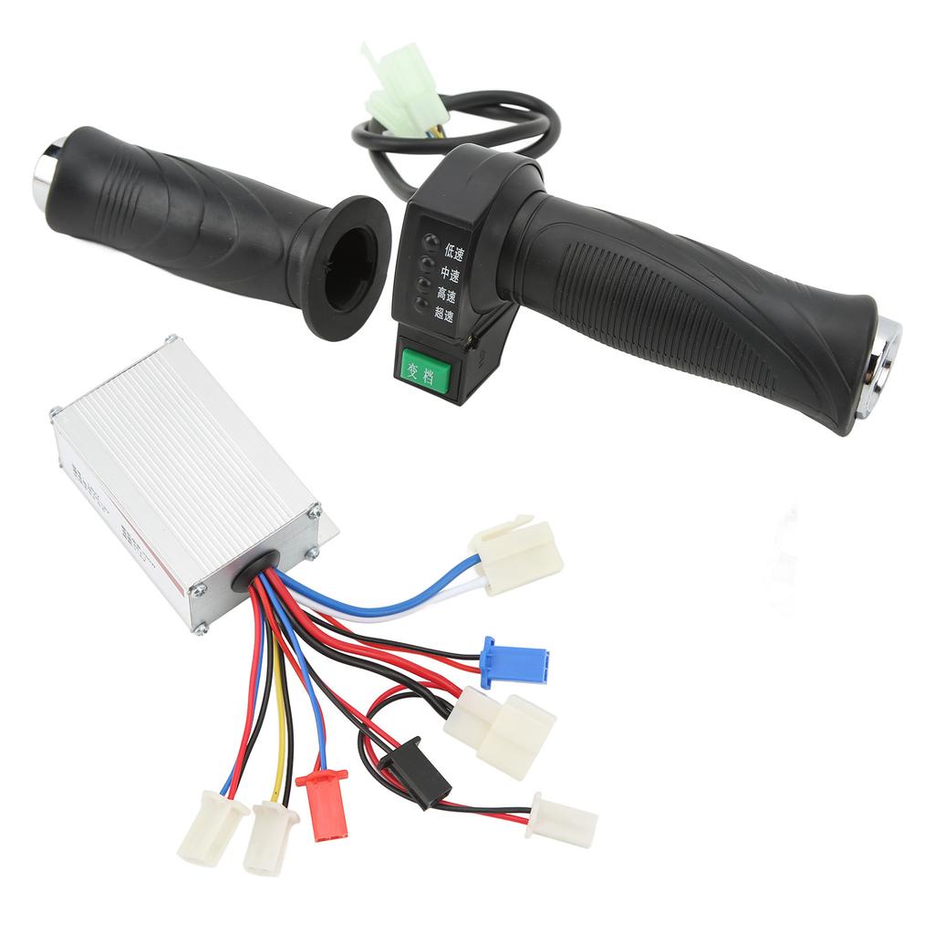 Brushed Motor Speed Controller Throttle Twists Grip Set Comfortable Hand Feeling Throttle Handle Grip 12V 250W