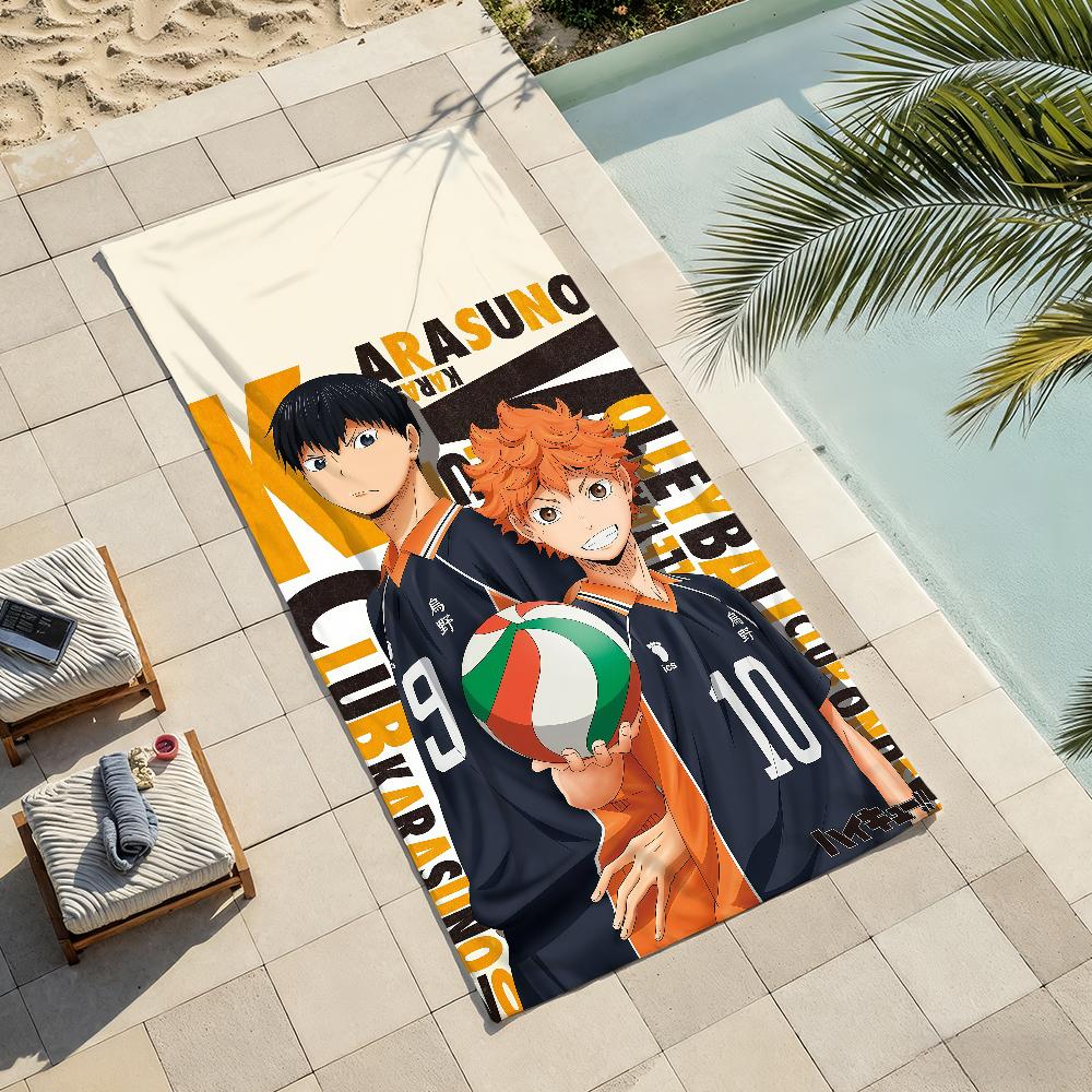 Volleyball anime H-Haikyu!! Towel Drying Bath Towel Applicable To Light Swimming Camping Yoga Beach Out