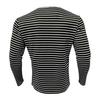 Herbst Frühling Herren Top V-Ausschnitt Streifendruck Farblich passende Langarm Pullover Mittellanges Freizeithemd für den Alltag