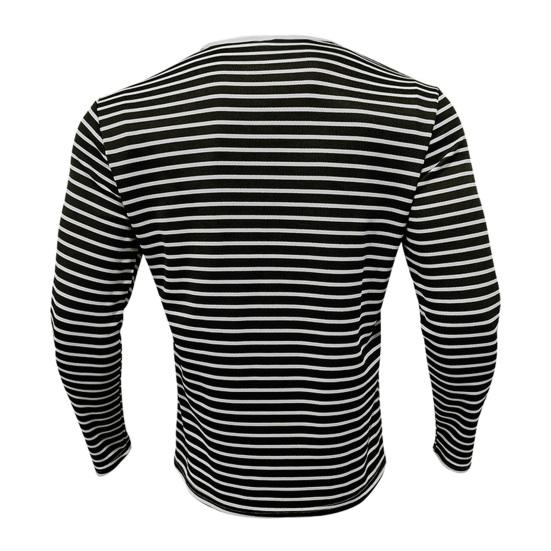 Herbst Frühling Herren Top V-Ausschnitt Streifendruck Farblich passende Langarm Pullover Mittellanges Freizeithemd für den Alltag