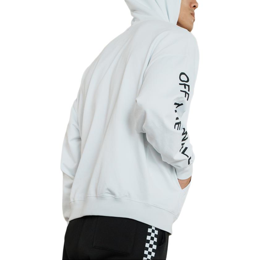 Vans FW22 Logo-Print Kapuzenpullover mit Kordelzug Unisex Kapuzenpullover Weiß VN00090UWHT