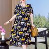 Abiti estivi eleganti taglie forti Abiti vintage oversize a maniche corte larghi da donna
