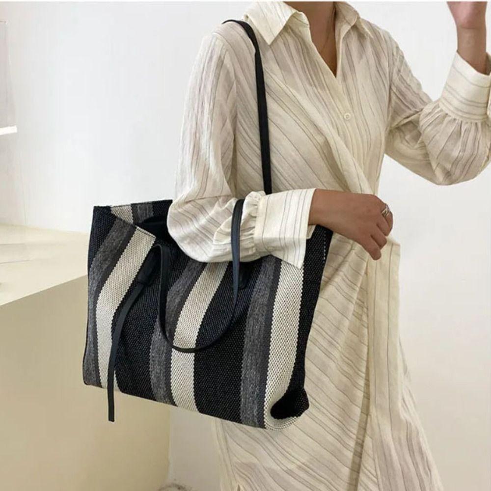 Eco-friendly Canvas Cloth Bags Lightweight Tote Bag Durable Shoulder Bag Female Use