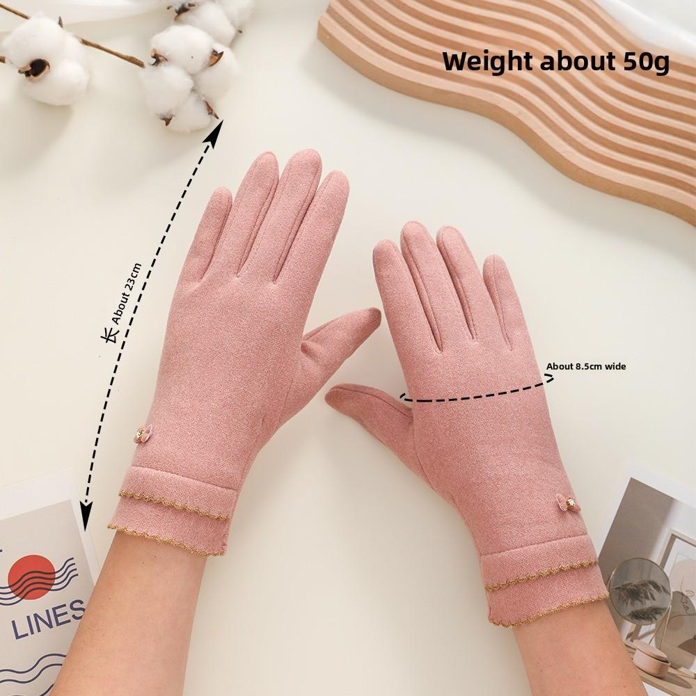 Touchable Screen Winter Gloves Plush Skiing Gloves Touch Screen Gloves  for Outdoor Cycling Skiing