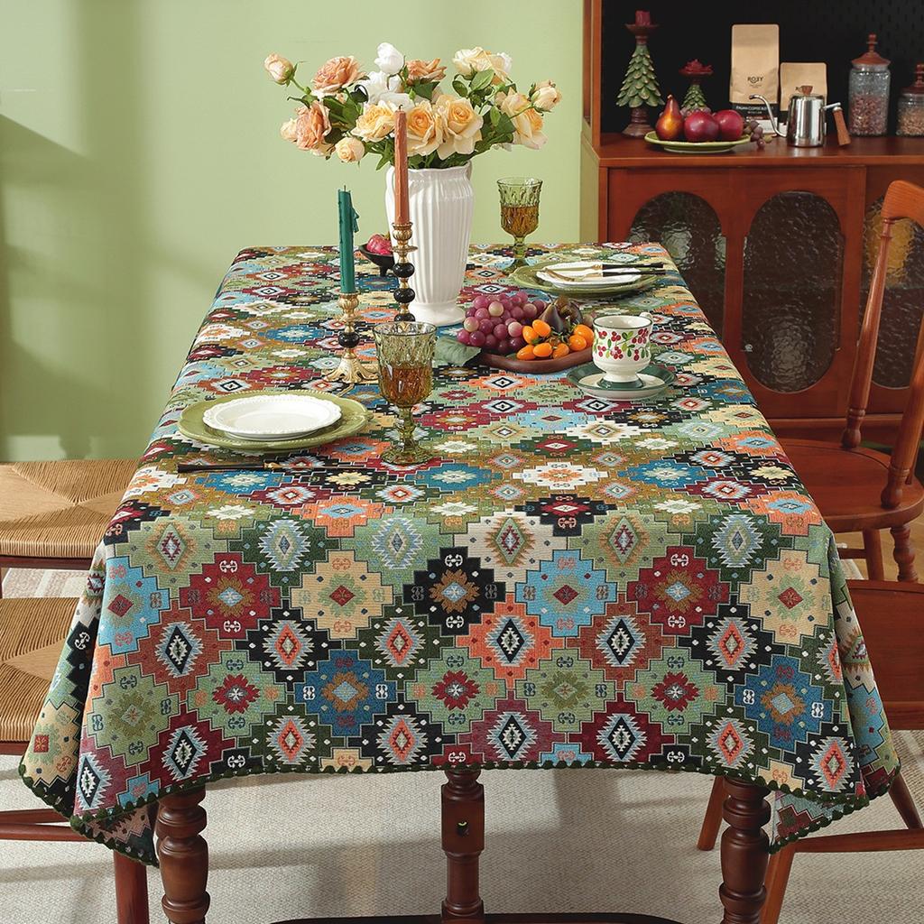 Kitchen Dining Table Cotton Linen Rectangle Table Cloth