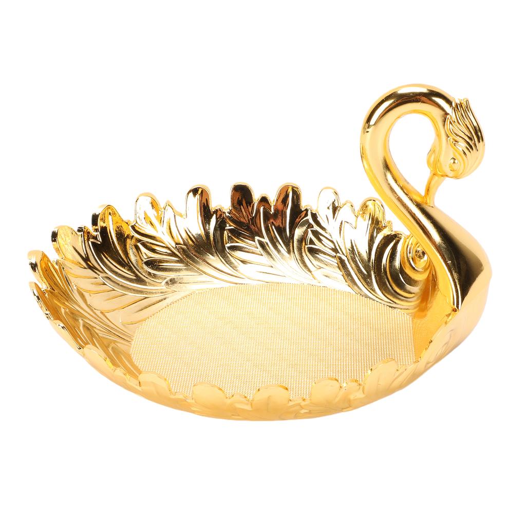 Metal Fruit Bowl Vintage Exquisite Peacock Shape Decorative Plate for Snacks Nuts Dried Fruits