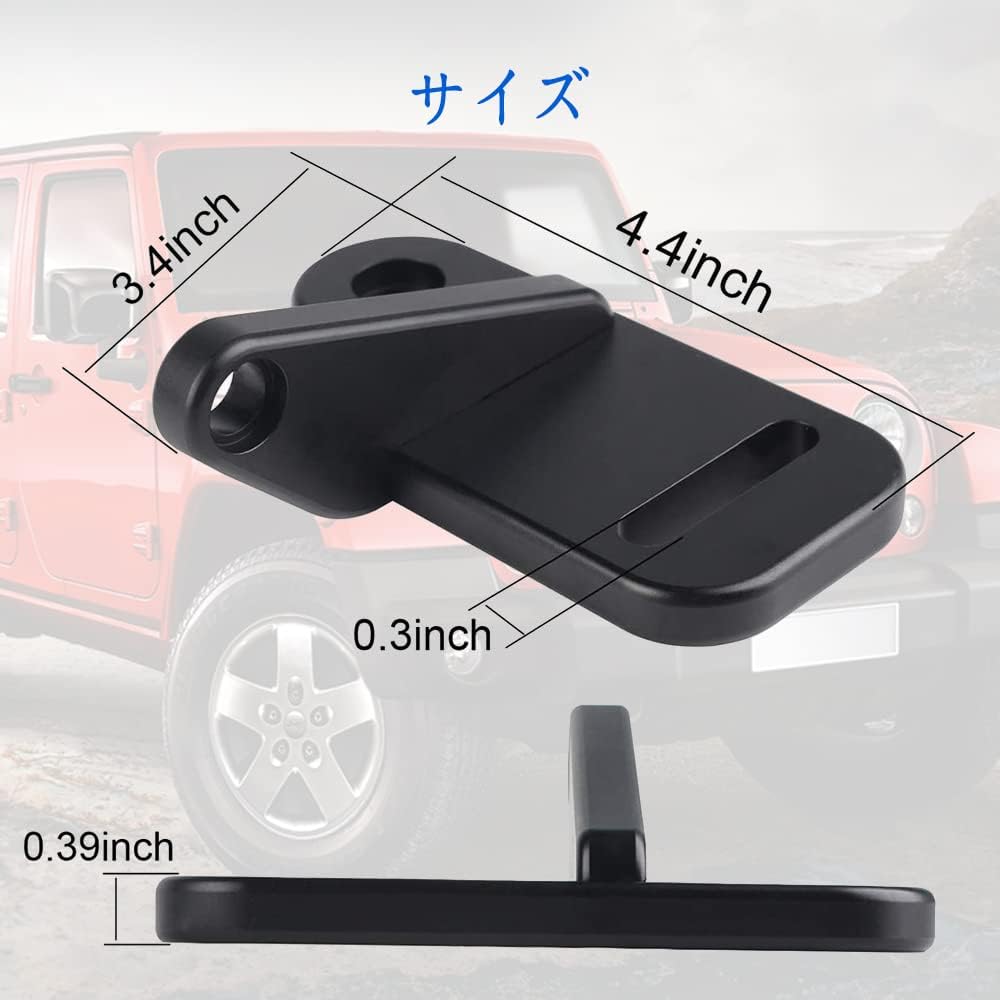 Largoods Work Light Front Assist Mounting Dual Light LED Pod Ladder Dual Light Bracket for Jeep JL JLU Sahara Rubicon Sport Set of 2 Bracket, A-Pillar