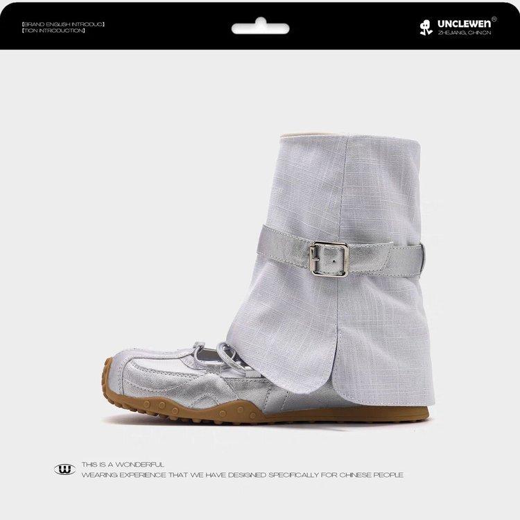 Uncle Wen has the same Romank~ Ballet Shoes Women's Platform Training Single Shoes Mary Jane Shoes Cool Boots Stacked Short Boots