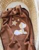 Fleece blanket for babies - Carlo - Teddy bear with stars, brown