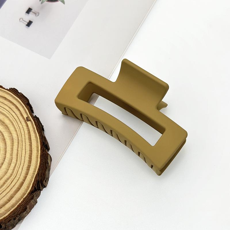 High-End Frosted Solid Color Hair Clip for Women