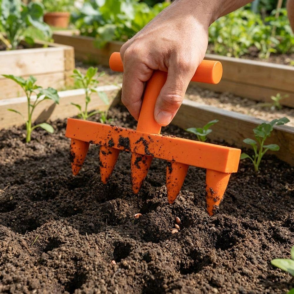 Manual Handheld Sowing Tool Plastic Depth Marker Tool Soil Hole Drilling Tool  for Beginner