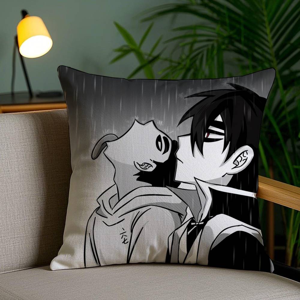 S-Scissor Seven Pillow Case Office Sofa Dorm Chair Back Short Plush Double-sided Printing Home  Cushion Cover