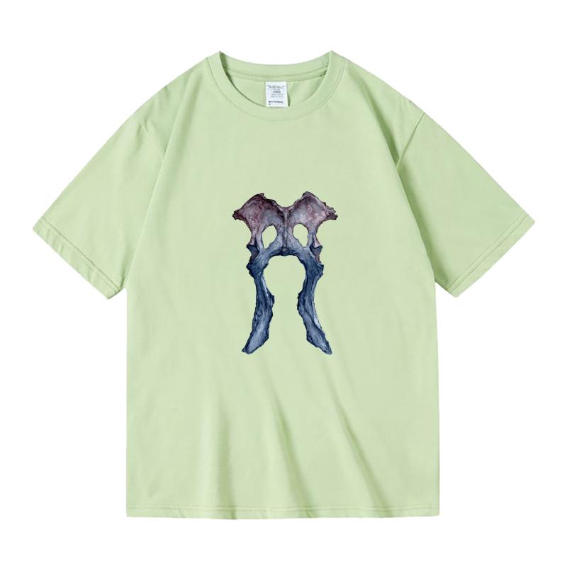 Cotton T-Shirt Coyote Pelvis Print 