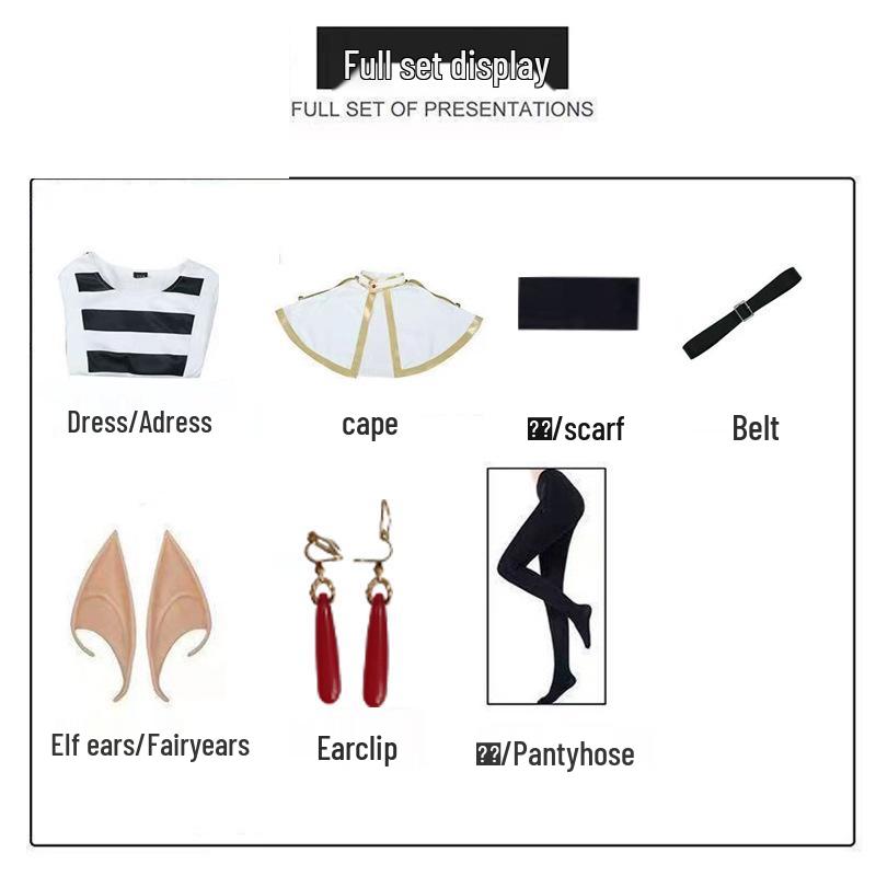 Фрирен: За Пределом Конечной Точки Путешествия - Полный Костюм Эльфа для Косплея Женский S