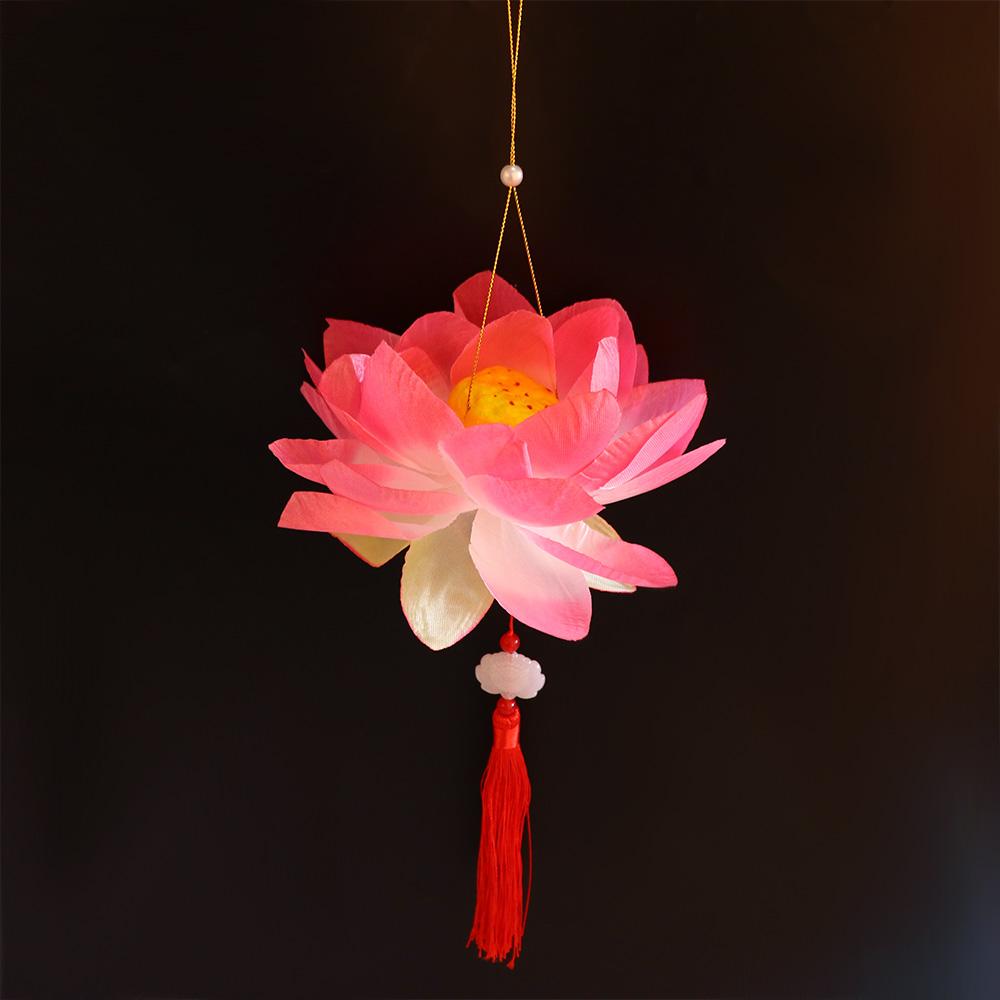 Leuchtende Chinesische Tragbare Festival Laterne Lotus LED Laterne Lotuslicht Mondfest Laterne