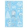 9Pcs/Set Christmas Stickers Self-adhesive Glass Film Snowman Elk Santa Claus Xmas Tree Patterns Removable