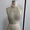 Sex02 Sexy Exaggerated Pearl Fringe Body Jewelry Engagement New Trendy Hot Fashion Luxury Street Style Bra Top Necklace for Gift