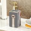 Ceramic Press Type Shampoo Bottle Gold Stroke Hand Soap Bottle Toilet Shower Gel Lotion Container Kitchen Soap Pump Dispenser