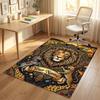 Lions Majesty Theme Soft Crystal Velvet Rug Custom Name & Text Print Non Slip Floor Rug for Bedroom Living Room