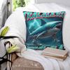 Tralalero Tralala Bootleg Brainrot Square Pillowcase Pillow Cover Polyester Cushion Decor Comfort Throw Pillow for Home Bedroom