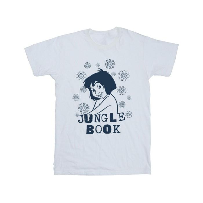 Jungle Book Boys Mowgli Flowers Cotton T-Shirt