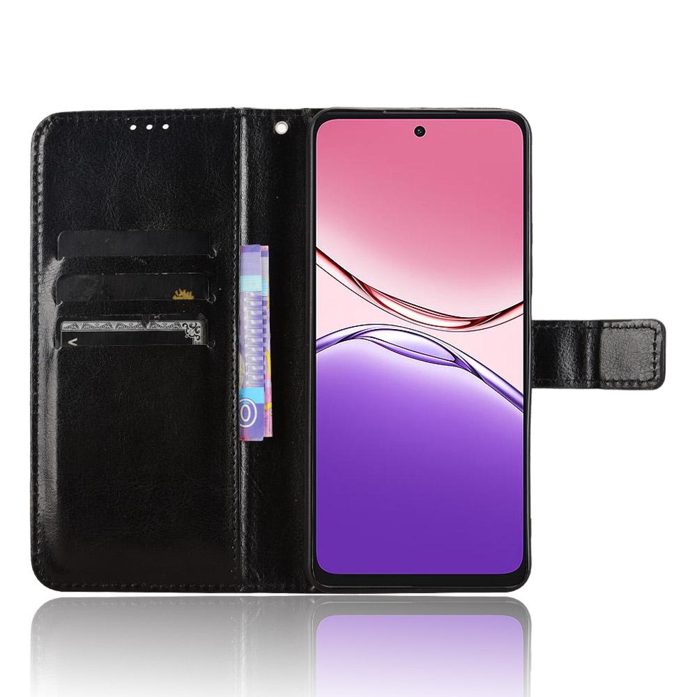 For Oppo A5 Pro 5G Deksel Crazy Horse Tekstur PU Lær Telefon Lommebokdeksel