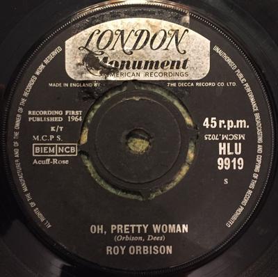 7inch Record ROY ORBISON - Oh, Pretty Woman HLU9919 London Records 1964 UK Rock Used
