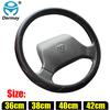 Large Size Pu Leather Car Steering Wheel Cover Plus Wheel Hubs for Different Cars 36 38 40 42 45 47 50cm for Scania Trunk Bus