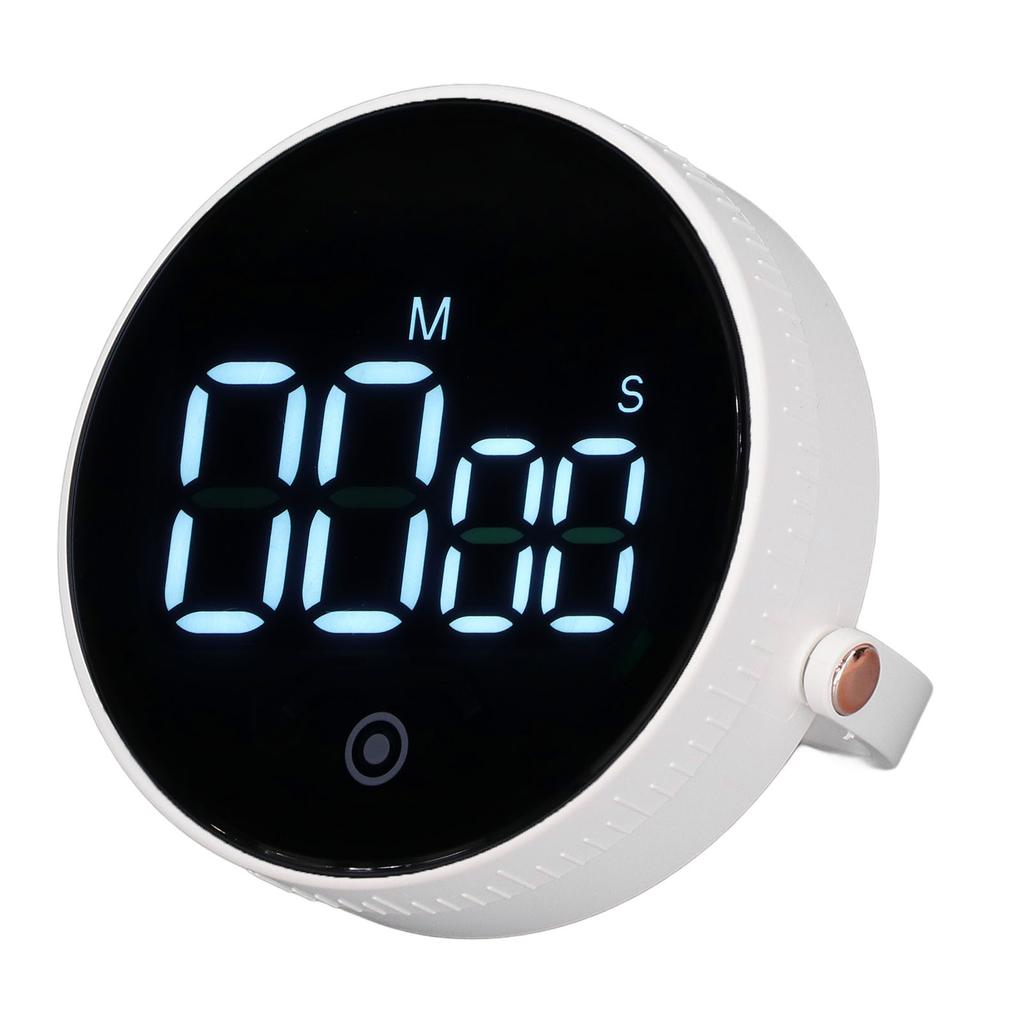 Desktop Timer Minimalist Round 3 Level Volume Adjustable Digital Countdown with Ultra Clear Display