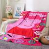 Custom Name Peppa Pig Ice Cream Party Party Blanket For Couch Bed Plush Cozy Fuzzy Blanket Super Soft Warm Blankets For Fall And Winter 0916106