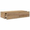 Wall Mounted Shelf with Drawers Artisan Oak Finish 80 x 33 x 17 cm Engineered Wood