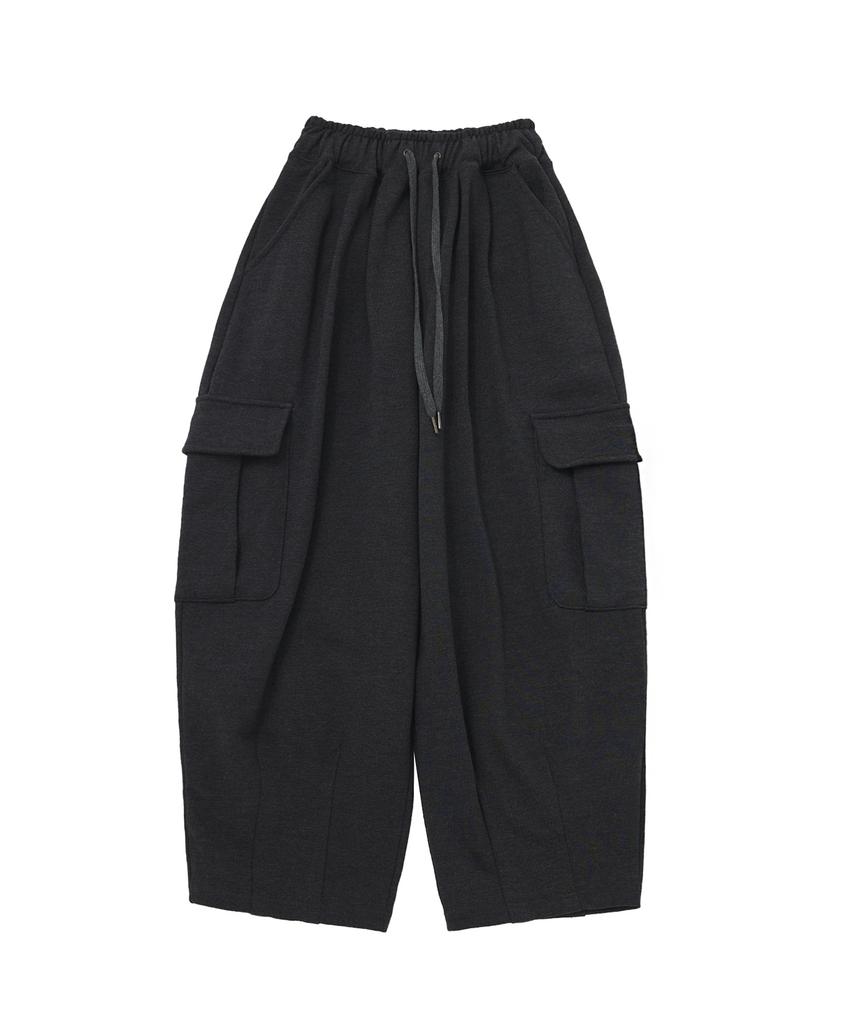 A NOTHING H-T Cargo Balloon Sweat Pants (Charcoal)