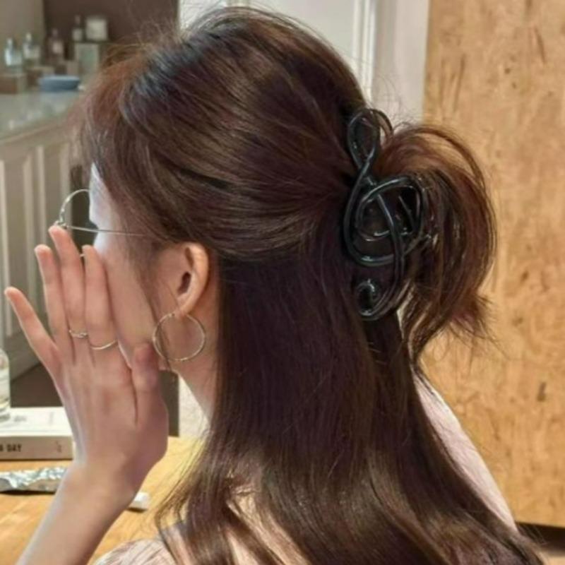 Retro Muzieknoot Grote Haarklemmen Eenvoudig Mode Koffiekleurige Koreaanse Haarspeld Hoofddeksels Accessoires voor Vrouwen Meisjes
