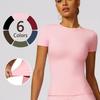 Set t-shirt quick-drying yoga clothes short-sleeved fitness tops blouse outdoor running sports short-sleeved women