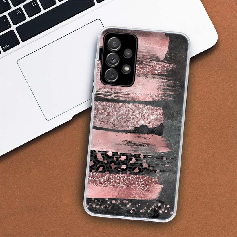 Schöne Rose Bling Bild Telefon Fall Für Samsung Galaxy A55 A54 A53 A52 A15 A14 A13 A12 A35 A34 A33 A32 a25 A24 A23 A22 A04S