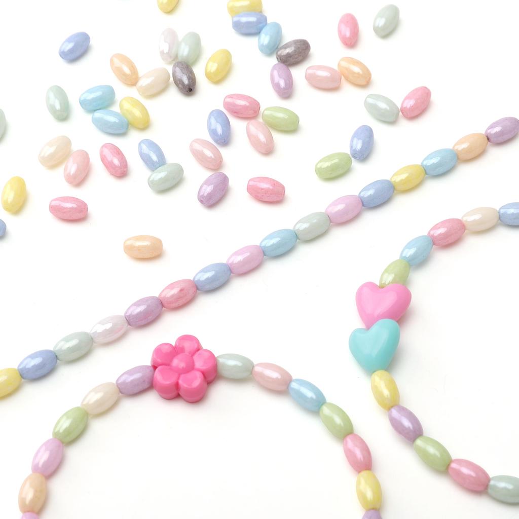 Domestic Glass Solid Color Cream Baked Paint Seed Beads for DIY 52 Pcs