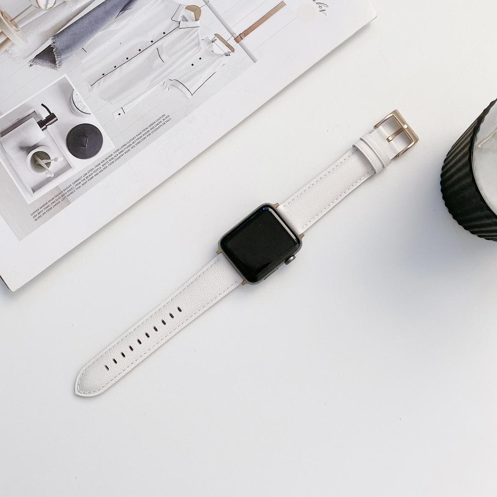 Suitable For Apple Watch10 Apple Watch Generation Iwatch98765 Generation Se Car Line Leather Strap For Men And Women