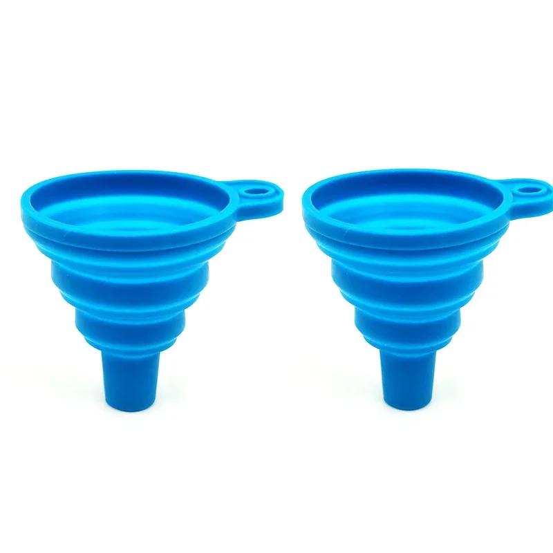 1/2Pcs Silicone Collapsible Foldable Funnel Household Kitchen Gadgets Portable Multifunctional Wine Oil Funnel Kitchen Supplies